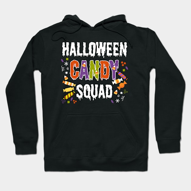 Cute Halloween Candy Squad Hoodie by MedleyDesigns67